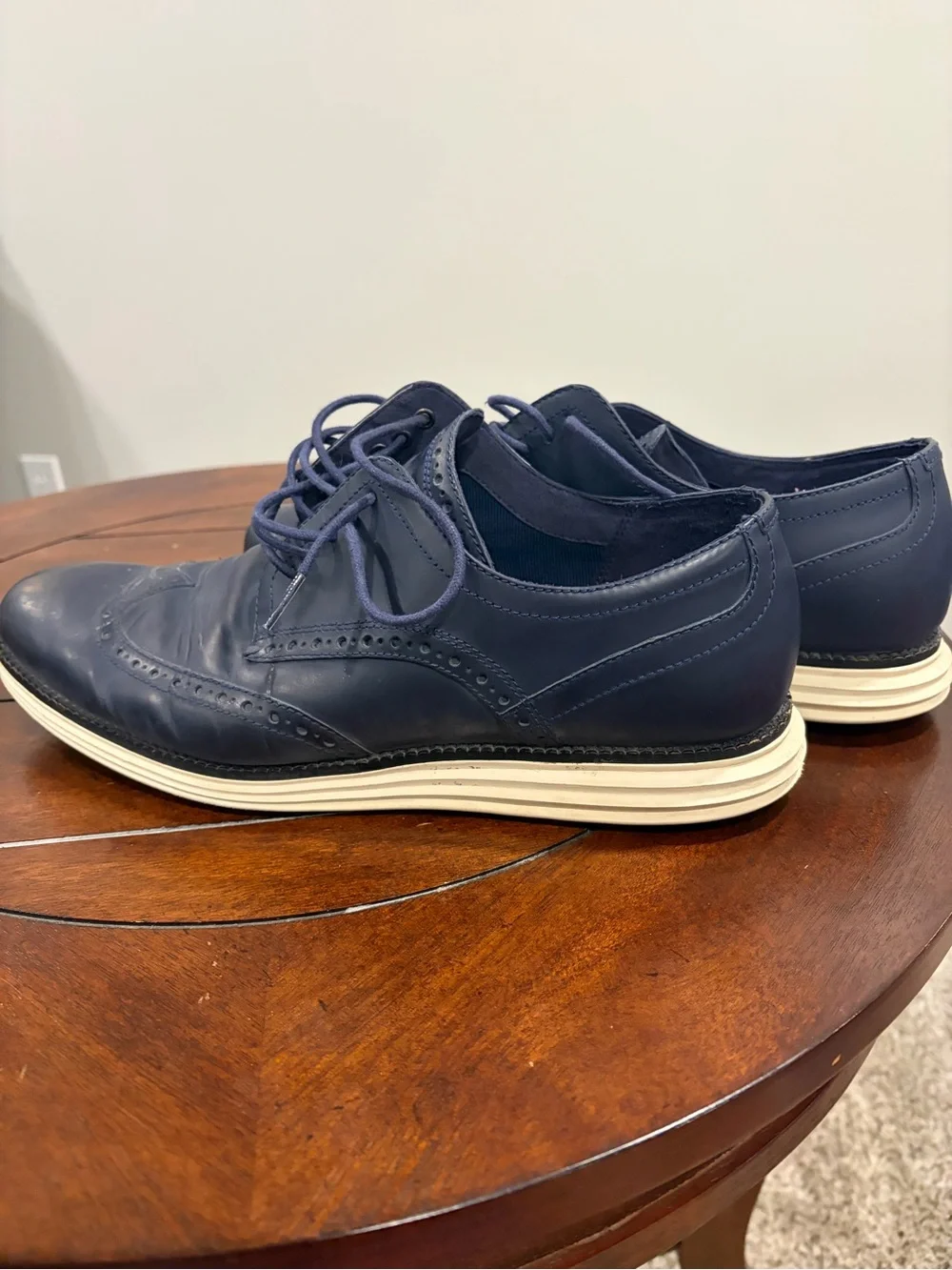 Cole Haan Original Grand Wingtip Oxford Navy Leather Shoes Men’s 10M C30024